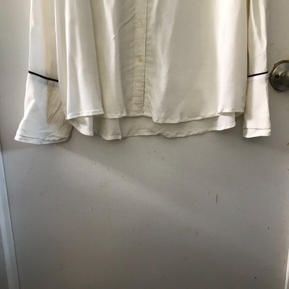 Women's Express Button-down Western-Style Shirt - Off white - Size XL - Picture 4 of 5